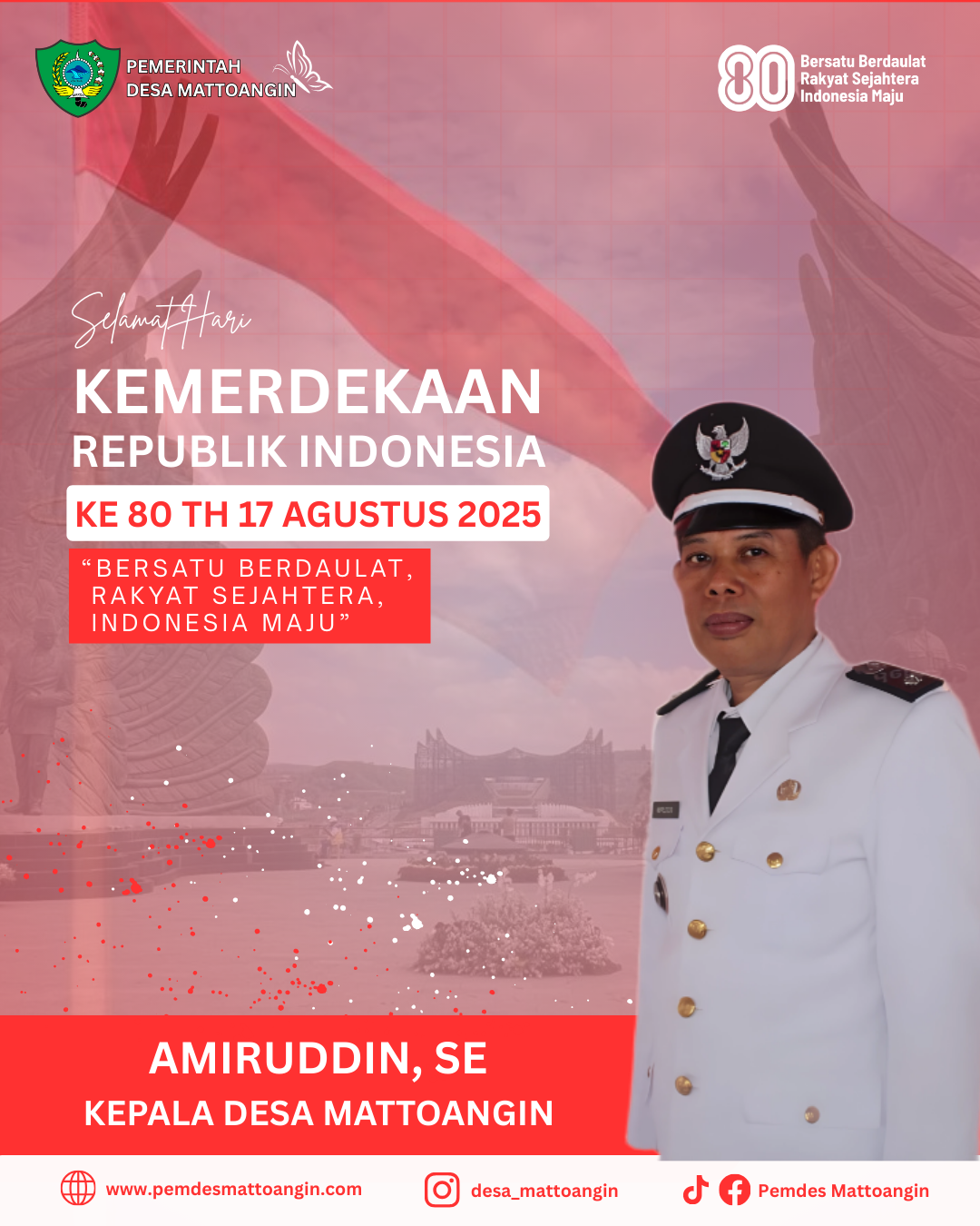 Dirgahayu Republik Indonesia Ke 80 Tahun.